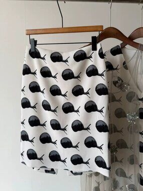 Tibi NWOT Gary Print On Stretch Crepe Pencil Skirt